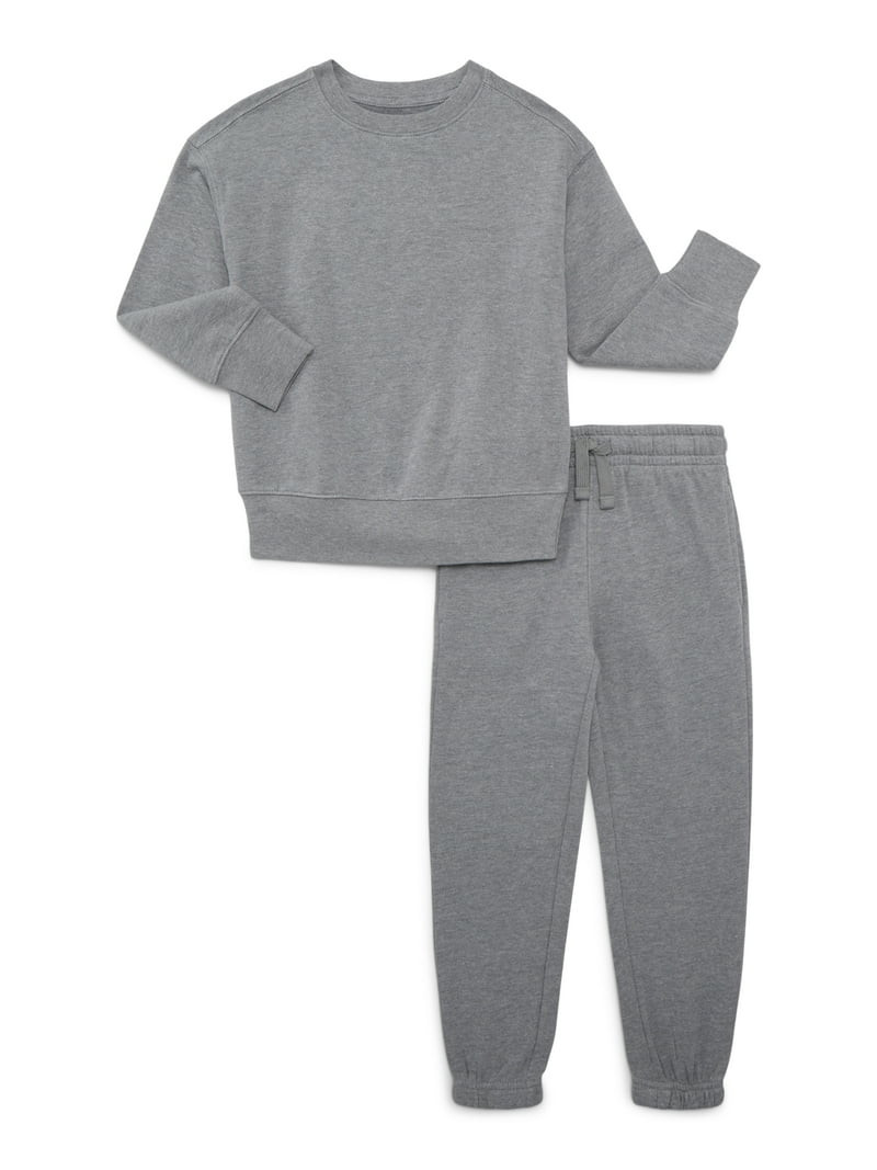 Athletic Works Boys Fleece Sweatshirt and Sweatpants Set, 2-Piece, Sizes 4-18 & Husky | Walmart (US)