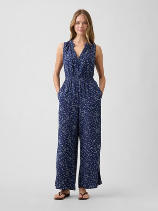 Sleeveless Wide-Leg Jumpsuit | Gap Factory