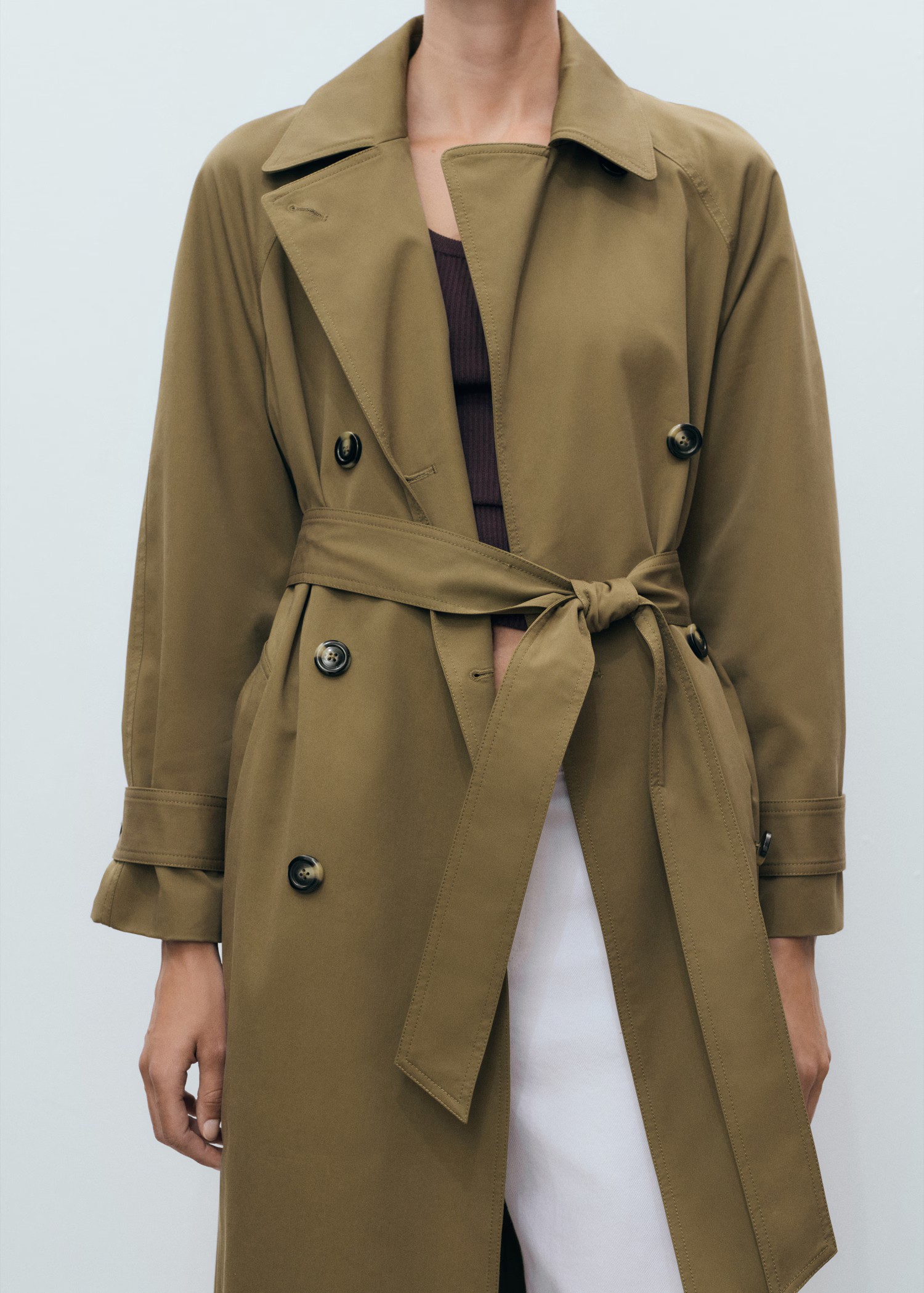 Long double-breasted trench coat - Women | MANGO USA | Mango (US/MX/AU)