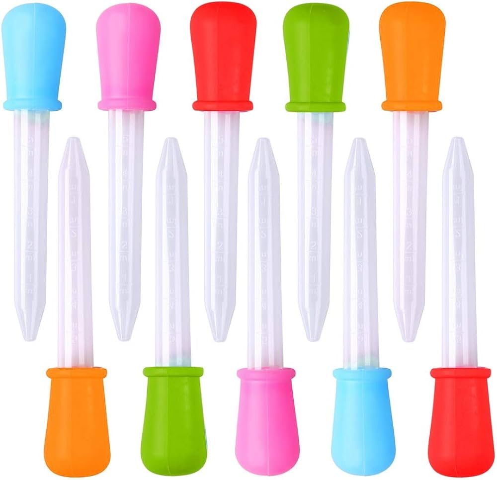 10 Pcs Liquid Droppers, 5ML Silicone and Plastic Dropper Pipettes for Kids Eyedropper with Bulb T... | Amazon (CA)