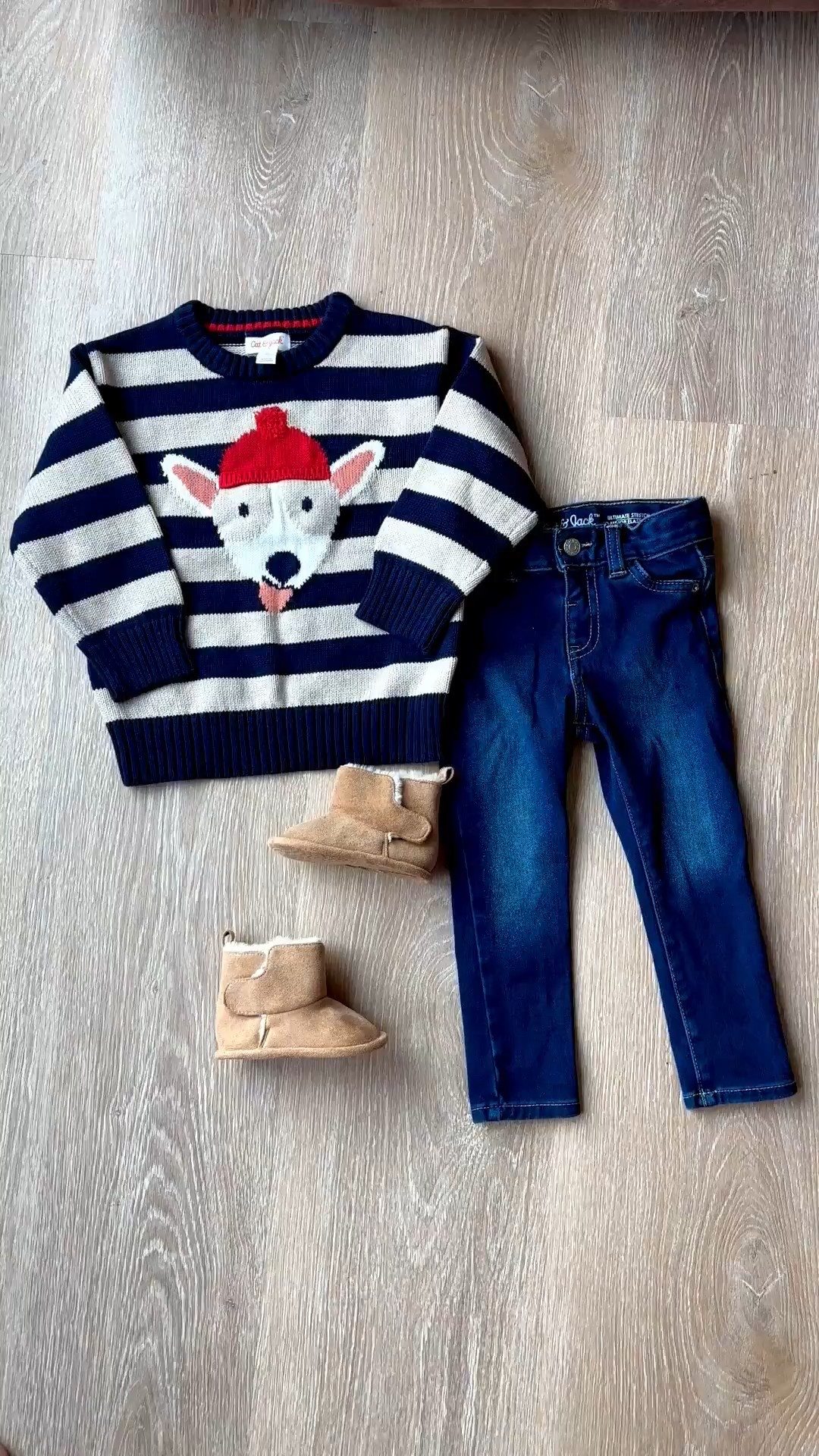 This outfit is adorable! 🐶💙
The Toddler Navy Dog Pullover Sweater paired with the Baby Brown Suede Plush Booties Crib Shoes and Toddler Girls' Dark Wash Jeggings is the cutest cozy fall / winter combo. My toddler looks SO cute + comfy in this look and it’s perfect for school, playdates, errands, and holiday casual days 🍂❄️
Shop this toddler outfit — cute | comfortable | affordable | mom approved ✅

#ToddlerStyle #ToddlerFashion #LTKKids #LTKFamily #LTKFinds #ToddlerOutfits #KidsFashion #ToddlerOOTD #PreschoolerStyle #ToddlerMustHaves #OutfitInspo #FallToddlerStyle #WinterToddlerStyle #KidsWardrobe #CozyToddlerOutfits #CuteAndCozy #MomApproved #KidsStyleInspo #BabyBooties #BabyShoes #DogSweater #ToddlerJeggings #ShoppingForKids

#LTKKids #LTKHoliday #LTKBaby