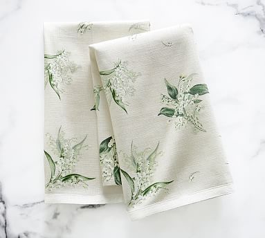 Monique Lhuillier Lily of the Valley Guest Towels - Set of 2 | Pottery Barn (US)