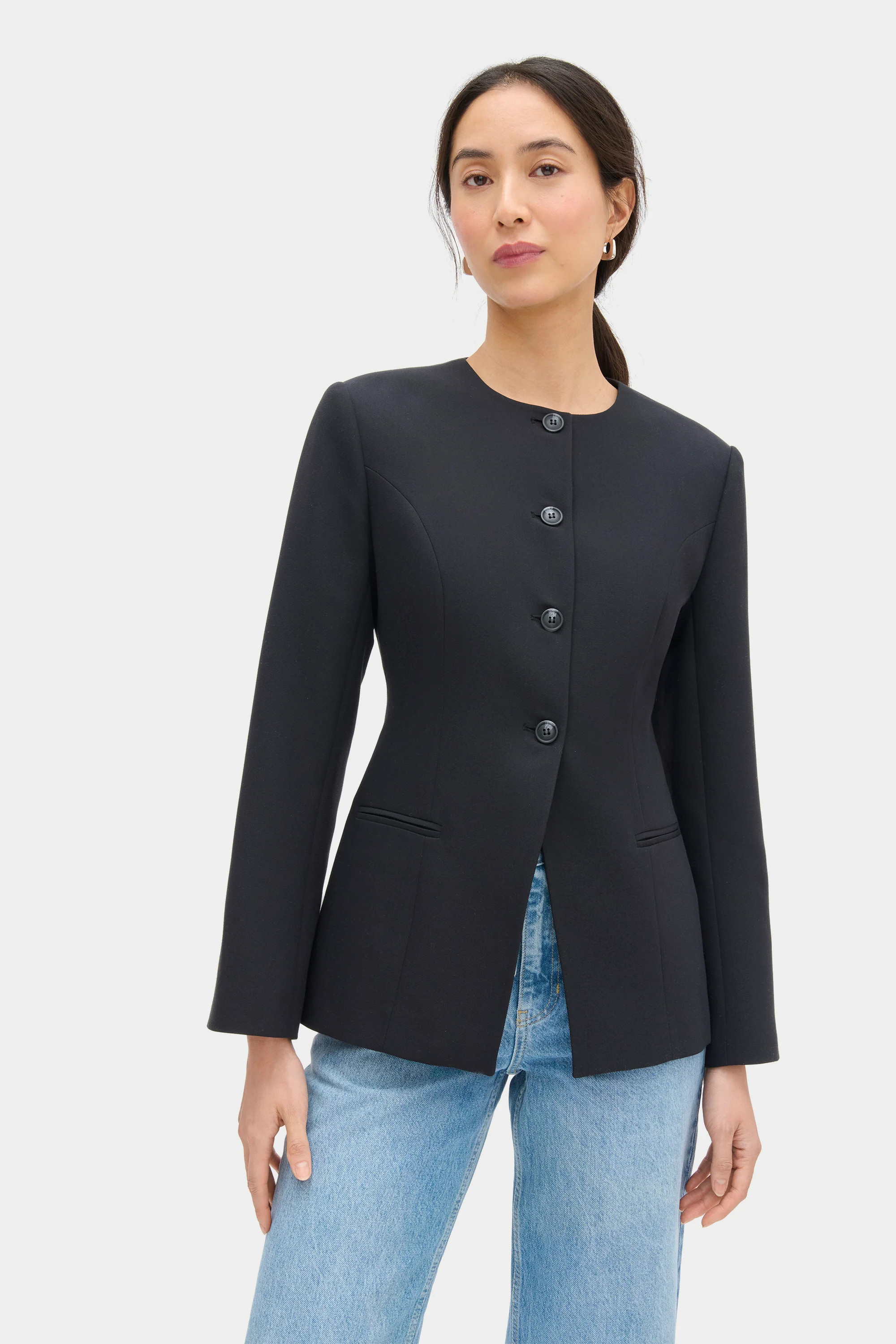 ALIGNE Long Waisted Blazer - Black | Daphne | ALIGNE USA