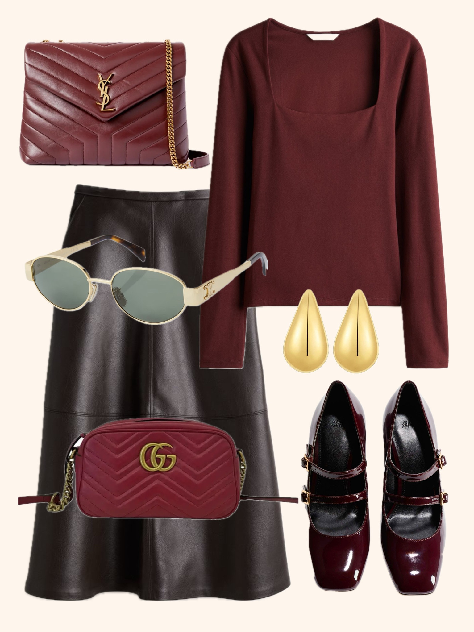Burgundy and brown Outfit H&M and dhgate

#LTKstyletip #LTKautumn #LTKcurves