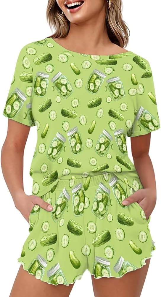 Pajamas for Women Set Shorts and Pants with Pocket Womens Pajama Sets Woman Sleepwear Pj Lounge | Amazon (US)