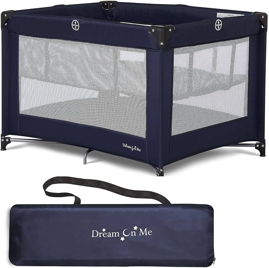 Dream On Me Zazzy Portable Playard with Bassinet in Navy, Packable and Easy Setup Baby Playard, L... | Amazon (US)