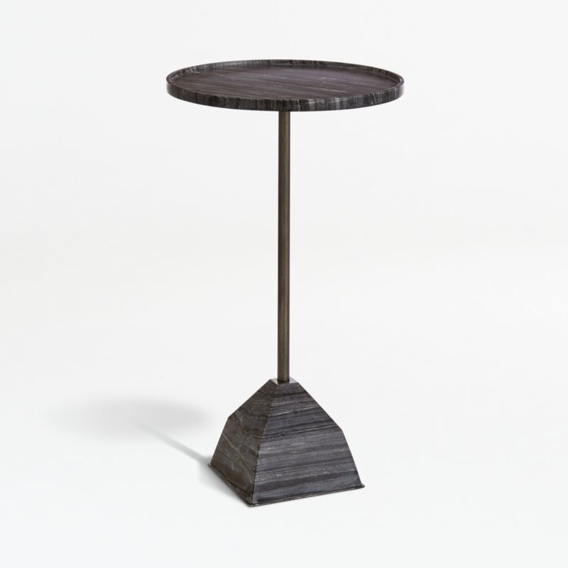 Prost Medium Marble Round Drink Table + Reviews | Crate & Barrel | Crate & Barrel