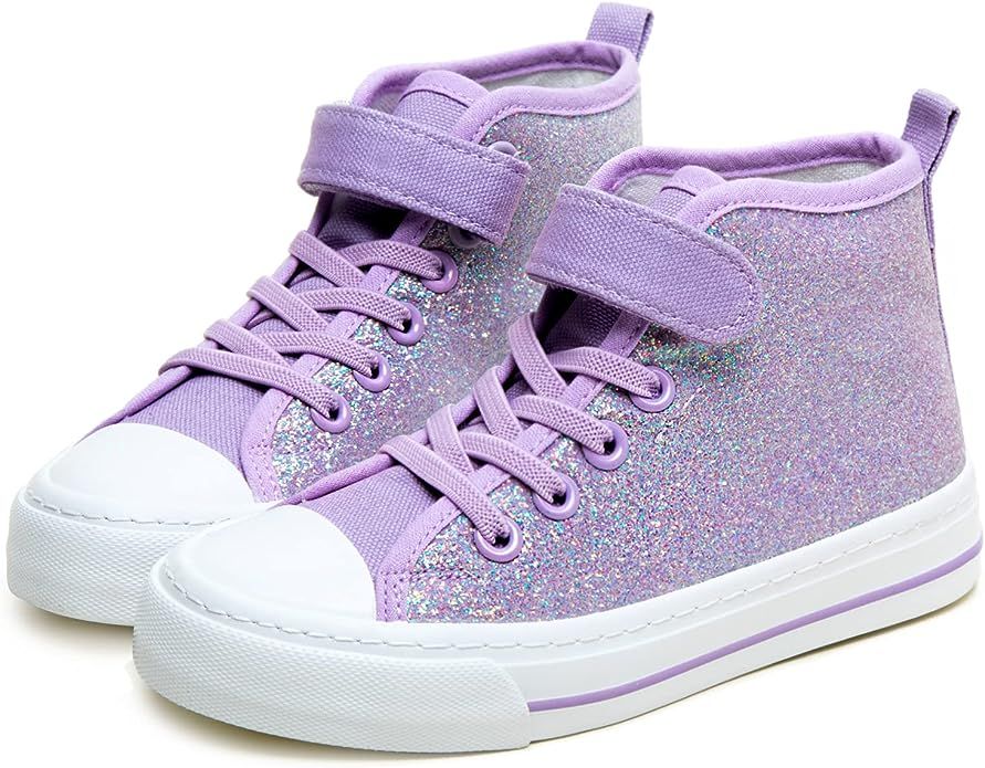 Toandon Kids Adorable Fashion High Top Casual Canvas Sneakers | Amazon (US)