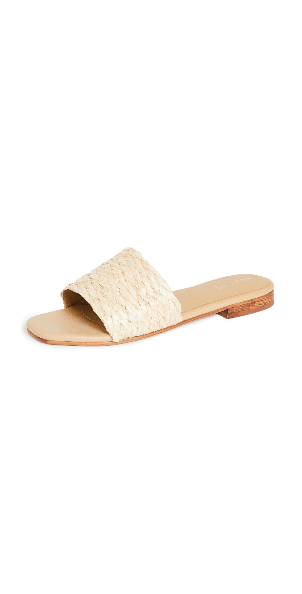 KAANAS Key Largo Braided Raffia Slip On Sandals | Shopbop