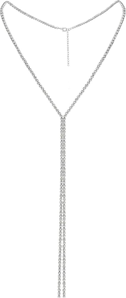 Rhinestone Choker Necklaces Silver Diamond Crystal for Women
        Necklace, Sparkly | Amazon (US)