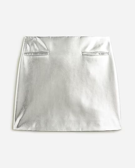 Metallic mini skirt in faux leather | J.Crew US