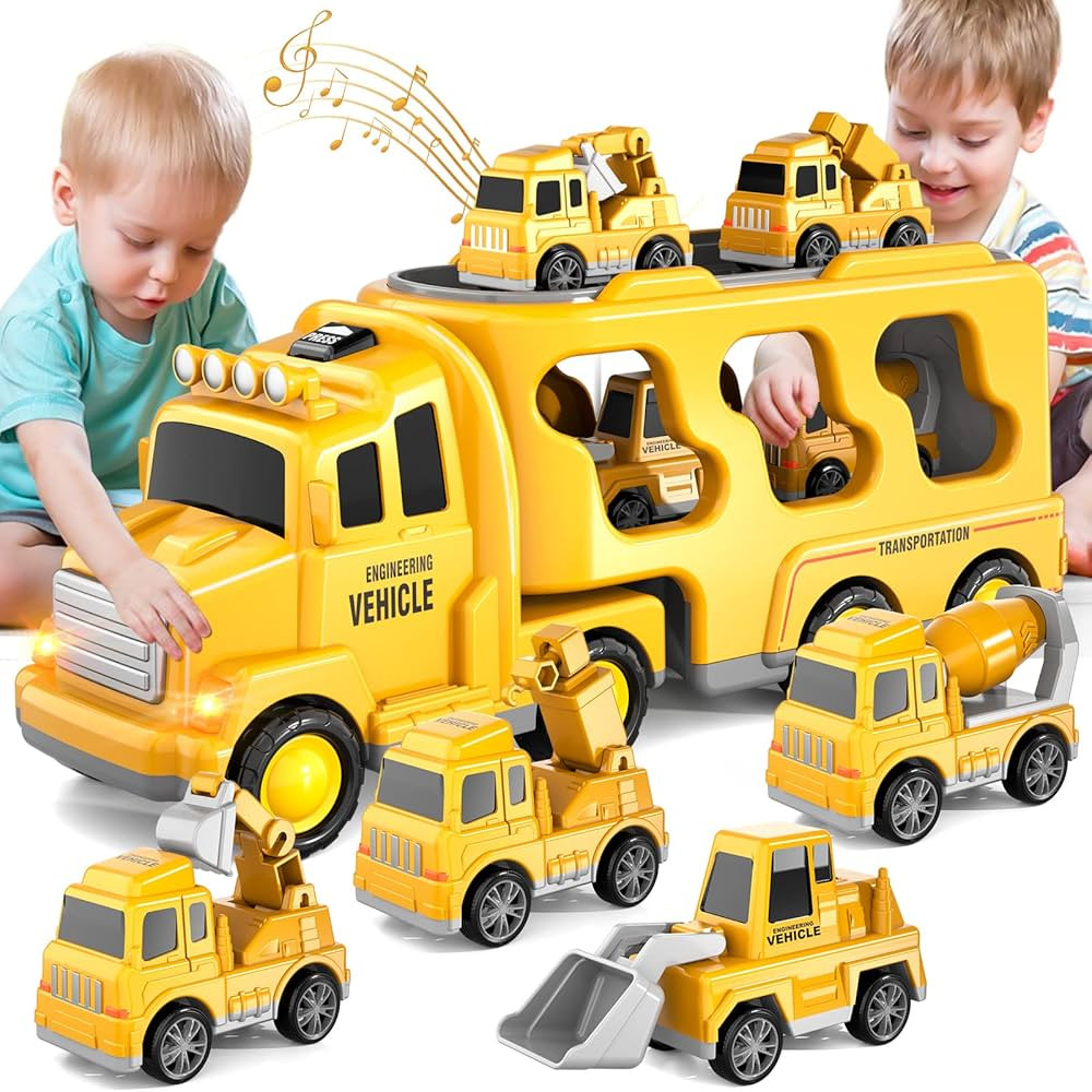 Bennol Toddler Trucks Toys 5 in 1 Construction for Boys Girls Age 1 2 3 4 5 6 Years Old, Christma... | Amazon (US)
