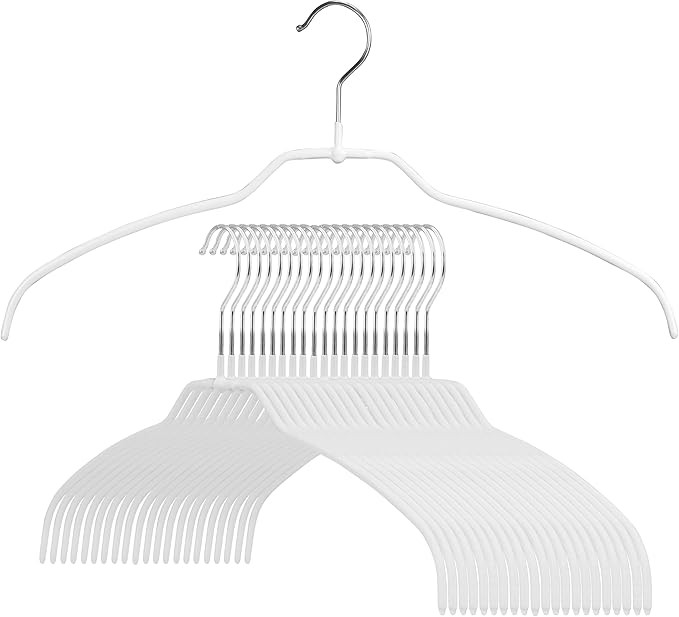 Mawa Narrow Petite Silhouette Clothing Hanger, Steel Hanger with Non-Slip Coating, for Shirts, Dr... | Amazon (US)