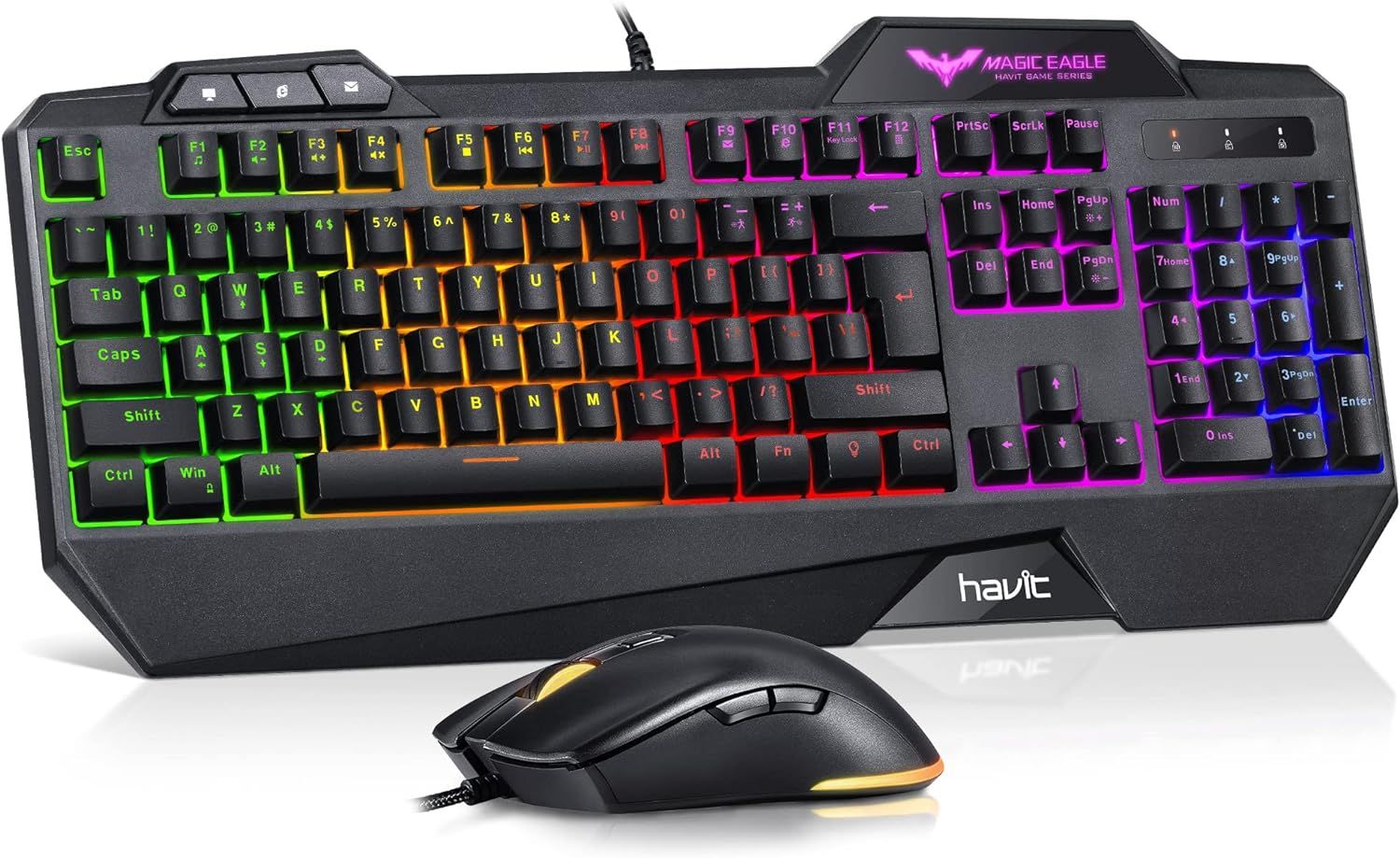 havit Gaming Keyboard and Mouse Combo, Backlit Computer keyboards and RGB Gaming Mouse, Gaming Ac... | Amazon (US)