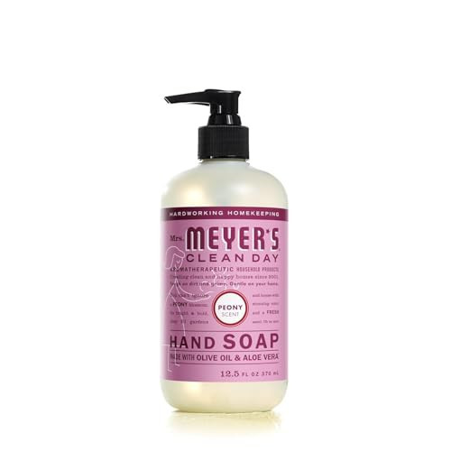 MRS. MEYER'S CLEAN DAY Hand Soap, Made with Essential Oils, Peony, 12.5 fl. oz | Amazon (US)