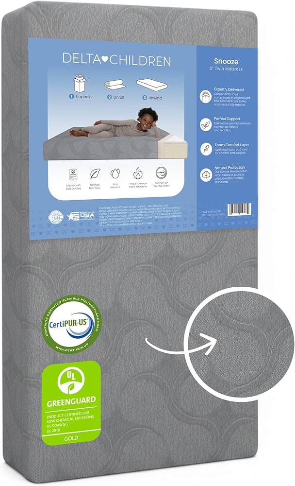 Delta Children Snooze 6 inch Memory Foam Mattress, Twin | Amazon (US)