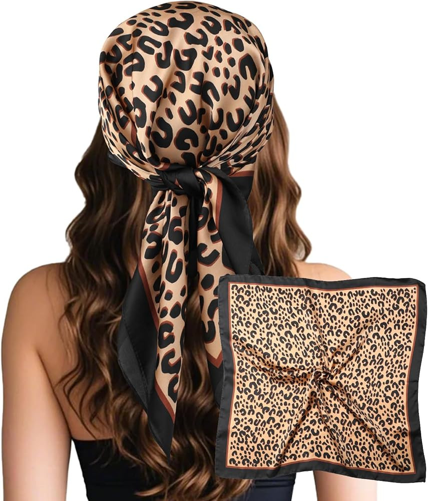 Sumolux Head Hair Scarf for Women Like Satin Silk Scarf Bandana Hair Wrapping Night Large Square ... | Amazon (US)