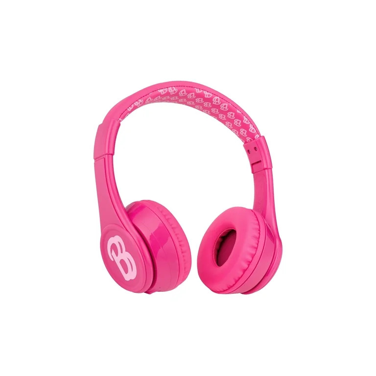 eKids Barbie Bluetooth Headphones Pink with Microphone Includes Aux Cord | Walmart (US)