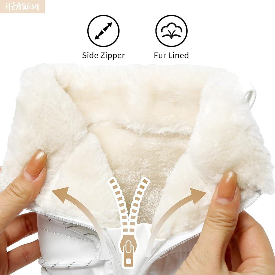 HEAWISH Women’s Winter Snow Boot Fur Lined Mid Calf Warm Boots | Amazon (US)