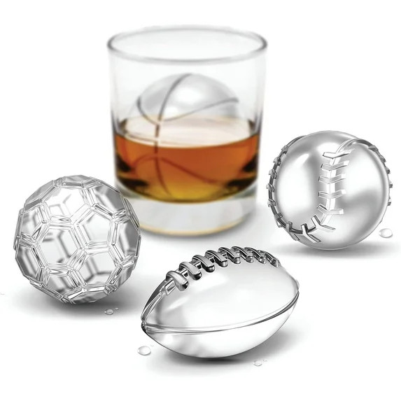 Tovolo Ice Mold Set, Football, Baseball, Basketball and Soccer Ball Large Ice Molds for Cocktail ... | Walmart (US)