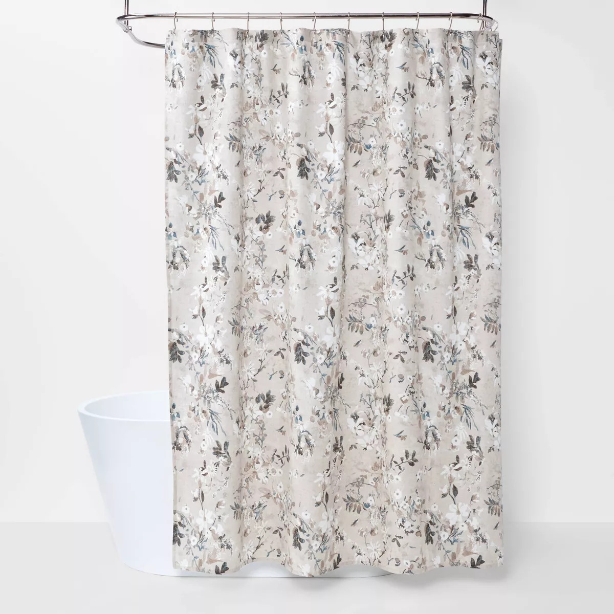Neutral Floral Shower Curtain - Threshold™ | Target