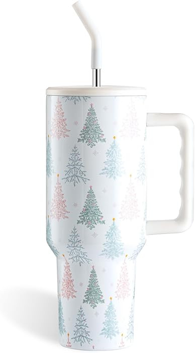 Christmas Tumbler, Christmas Gifts for Women 40 oz Tumbler with Handle and Straw Cup Holder Frien... | Amazon (US)