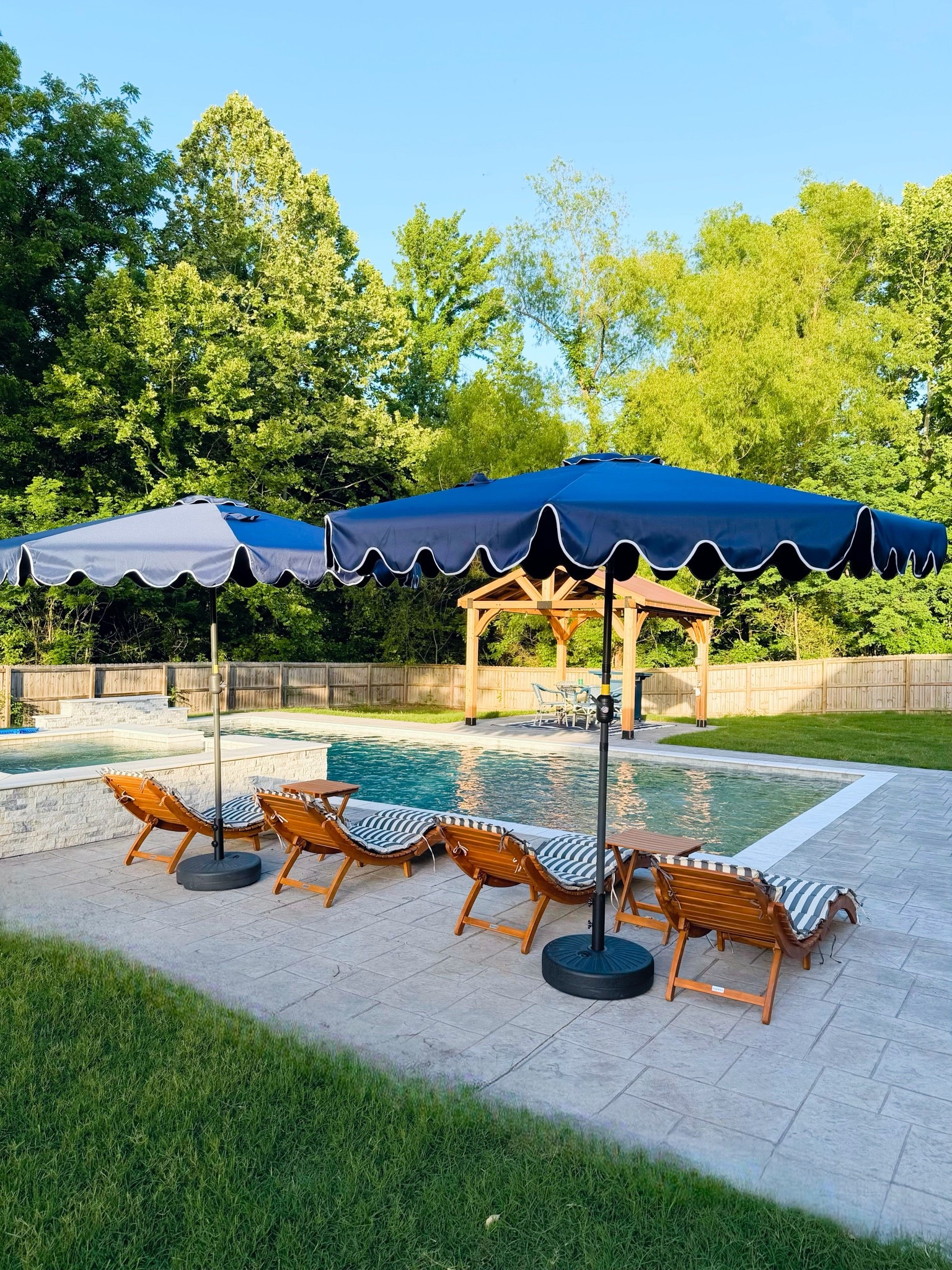 Getting the pool ready for the season and am loving the resort feel of these loungers and umbrellas.

#LTKSeasonal #LTKSwim #LTKselfcare