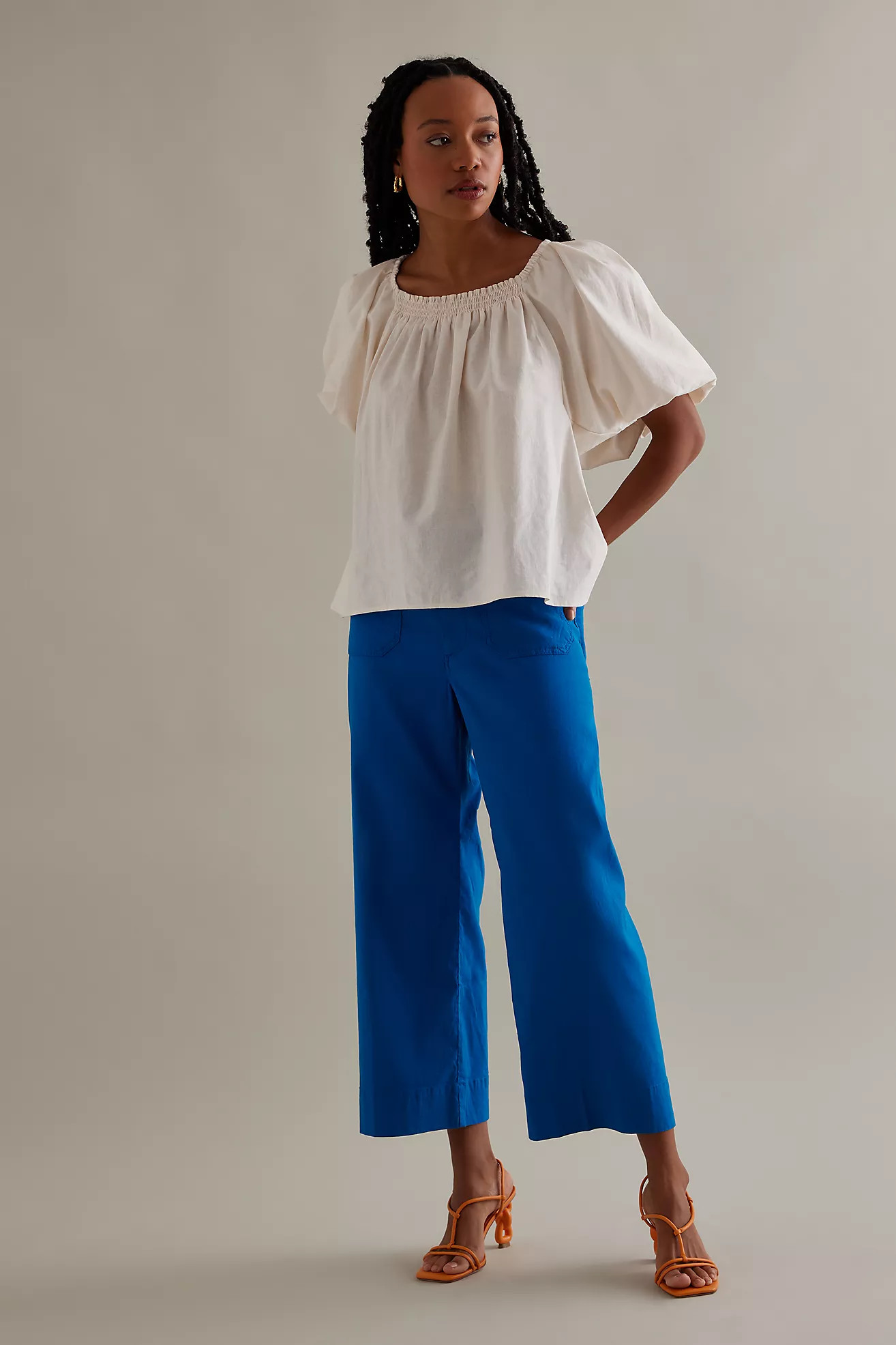 Maeve The Colette Cropped Wide-Leg Trousers | Anthropologie (UK)