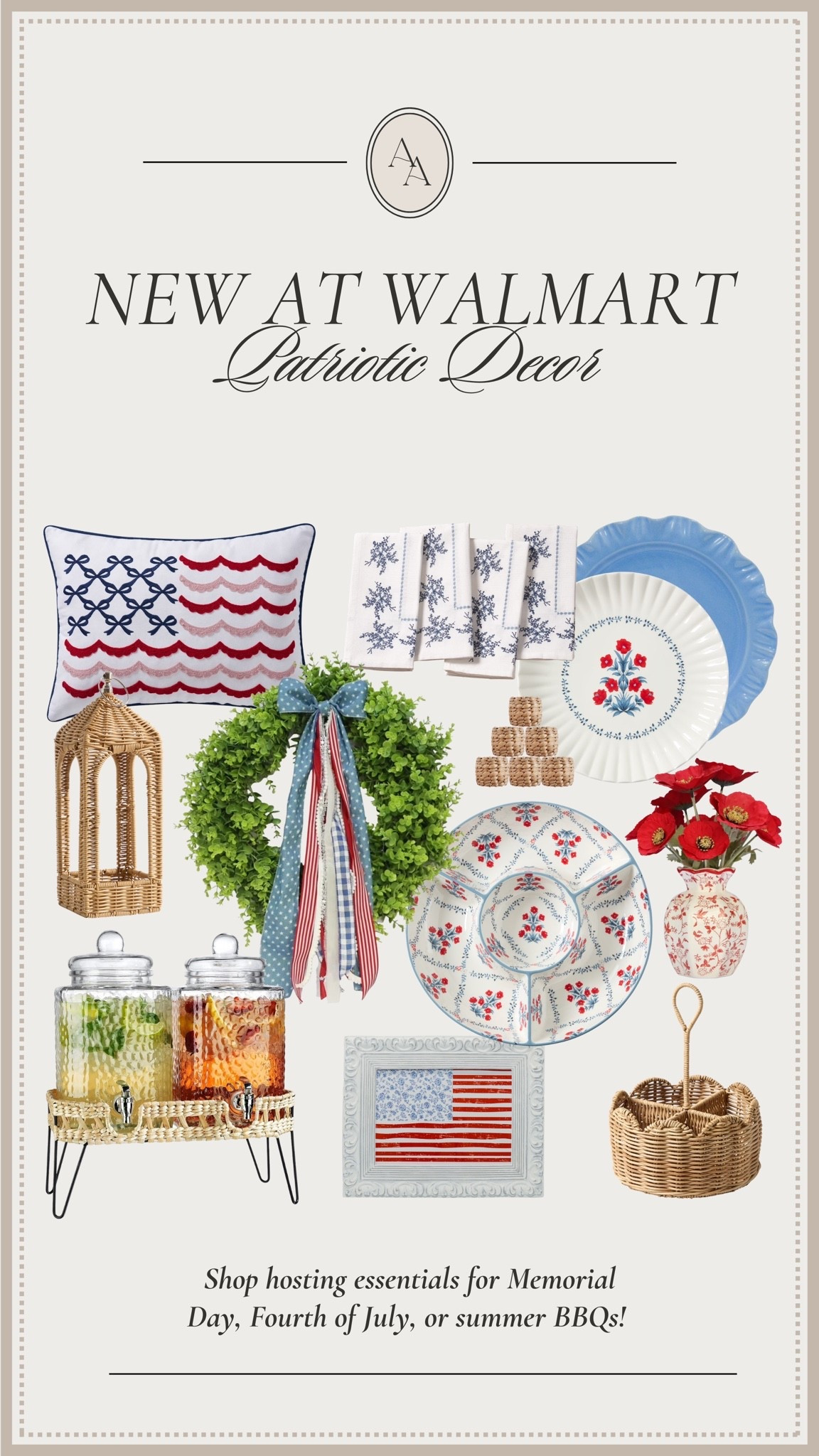 New patriotic hosting essentials at Walmart for Memorial Day, Fourth of July, summer barbecues, etc! Shop tablescape, serveware, decor & more!

#LTKHome #LTKSeasonal