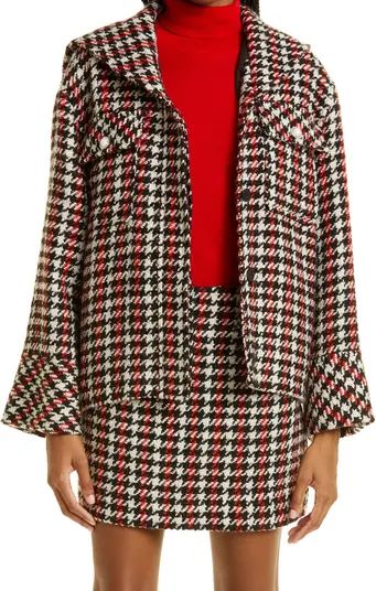 Bronco Houndstooth Check Recycled Polyester Blend Jacket | Nordstrom