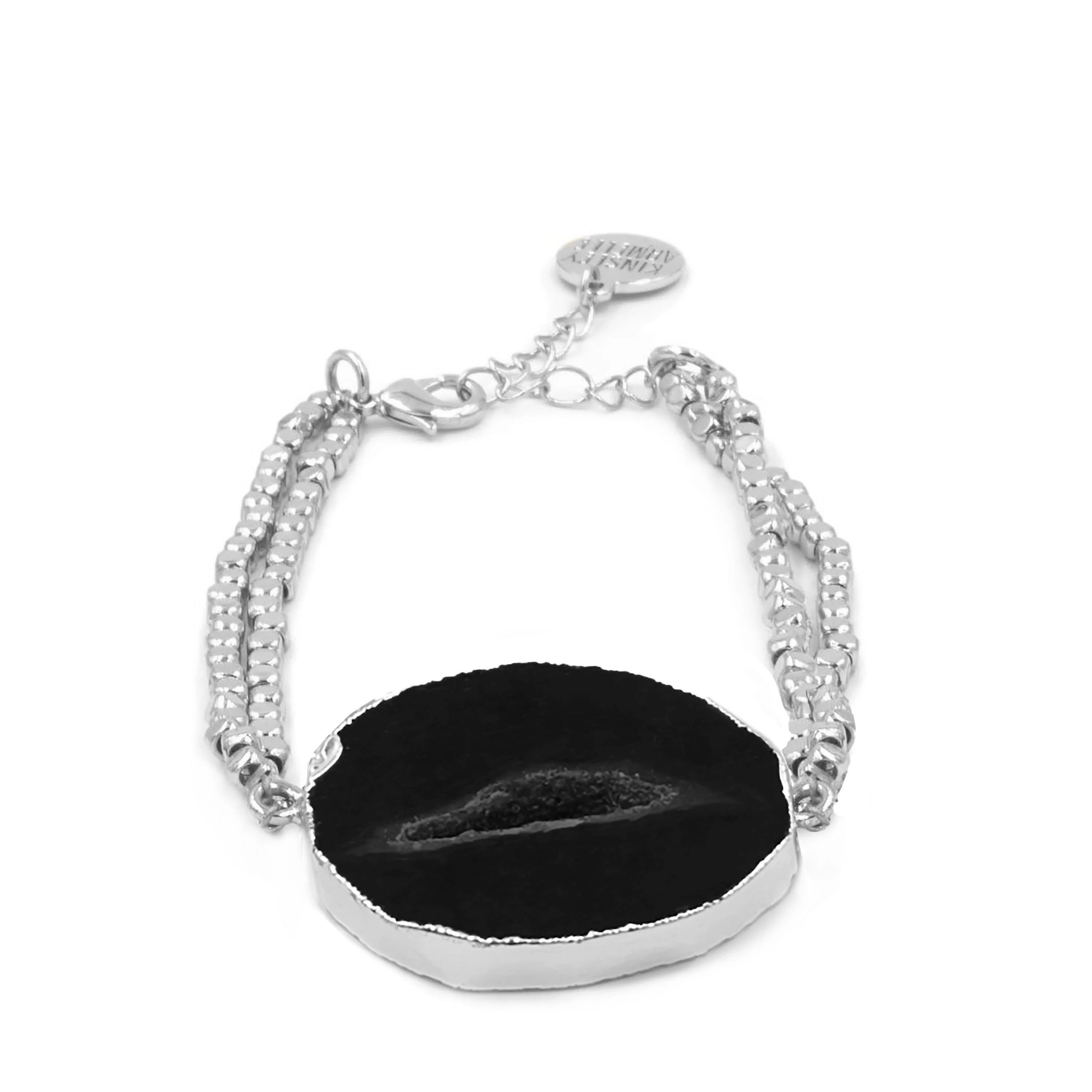 Agate Collection - Silver Slate Bracelet | Kinsley Armelle® Official | Kinsley Armelle