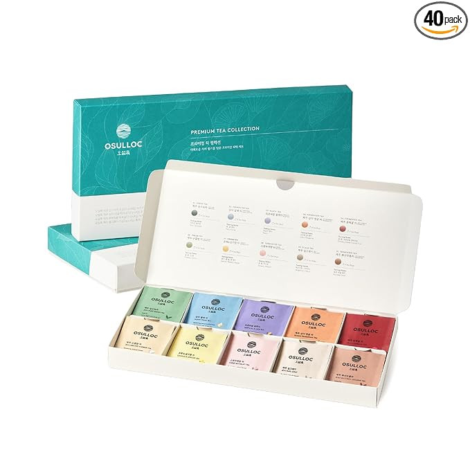 OSULLOC Premium Tea Collection (40 count, 10 flavors x 4 ea), Assorted Tea bag Sampler, Tea Gift ... | Amazon (US)