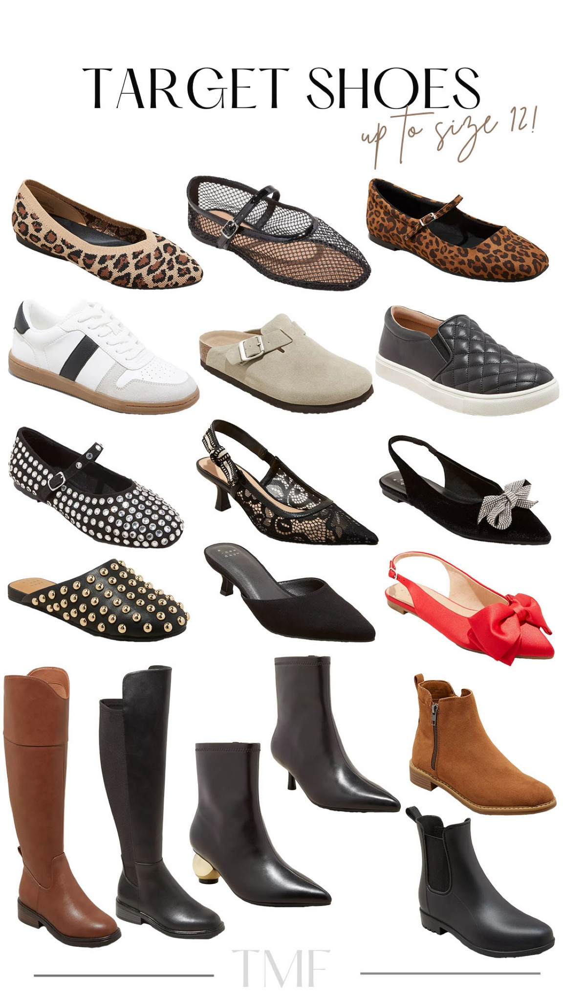 My favorite Target shoes right now! Up to size 12 in most! 

#targetfashion

Target finds. Target fashion. Target holiday shoes. Extended sizes women’s shoes. Designer inspired fall shoes. Leopard flats. Target boots. Target booties  

#LTKSaleAlert #LTKShoeCrush #LTKSeasonal