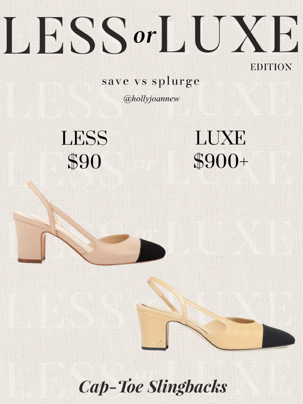 Less or Luxe - slingback / cap toe sandals. Chanel slingback heels. Marc Fischer cap toe mules, ballet flats. 

Chanel Sandal | Designer Dupe | Classy Outfit Ideas | Fall Inspo | Tan and Black Shoe | Luxury Neutral Footwear | Old Money Vintage Style | Save or splurge

#LTKshoecrush #LTKstyletip #LTKFind