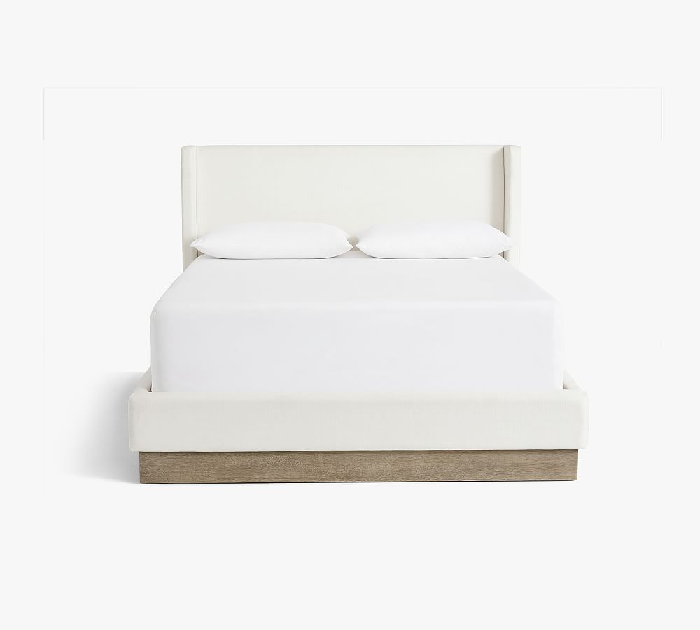 Jake Upholstered Wood Base Platform Bed | Pottery Barn (US)