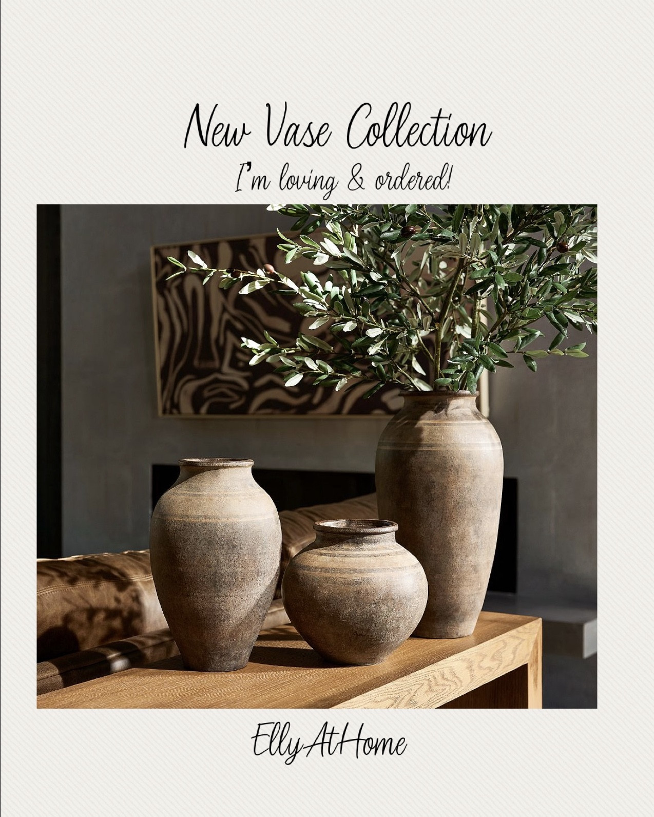 I love this new collection from Pottery Barn! I’ve ordered the medium size and a pitcher style from another collection! So nice for summer into fall styling. Shop more vase selections some on sale! New brown textured vases, neutrals, best sellers vase collections from Pottery Barn. Style with faux or fresh flowers. Mix and layer different looks! Some selections on sale! Home decor accessories. 

#LTKStyleTip #LTKHome #LTKSaleAlert