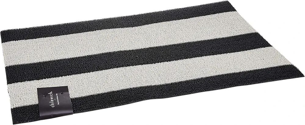 Chilewich Shag Mat Mat: 18" x 28", Stripe/Color: Bold/Black & White | Amazon (US)