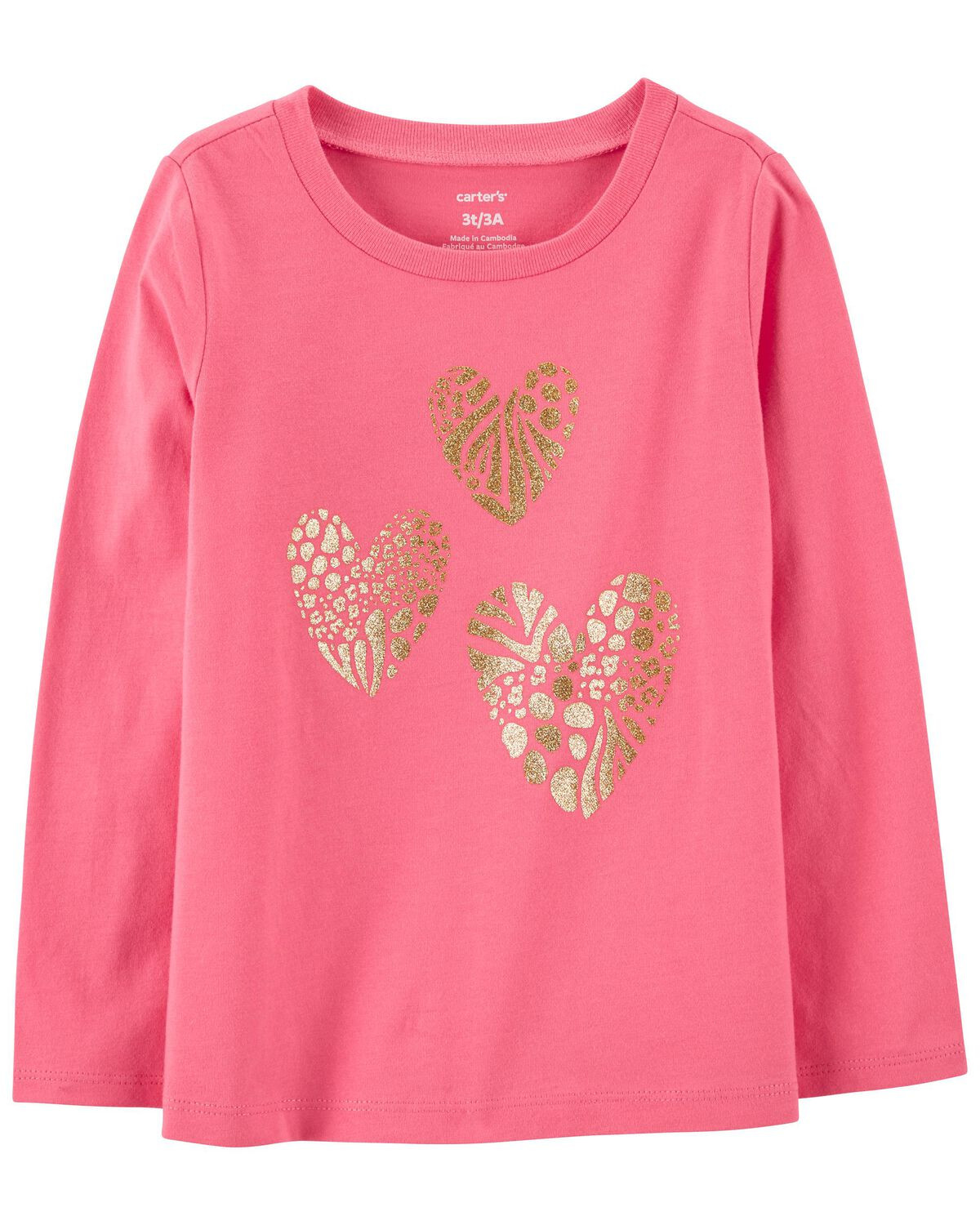 Pink Toddler Heart Graphic Tee | carters.com | Carter's