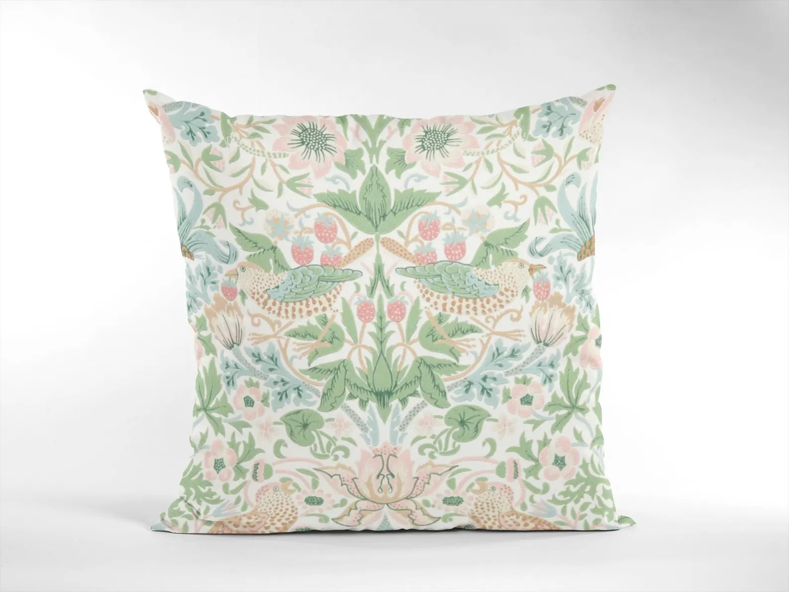 Waterproof Strawberry Thief Cushion | William Morris Vintage Garden Print | Retro Cottage Outdoor... | Etsy (Global)