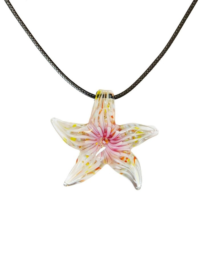 1pc Bohemian Flower Pattern Starfish Pendant Necklace For Women For Vacation | SHEIN