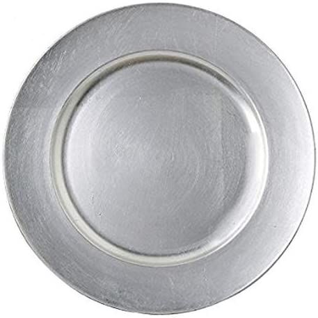 Tiger Chef 13-Inch Silver Metallic Charger Plates, Set of 2,4,6, 12 or 24 Dinner Chargers (12-Pac... | Amazon (US)
