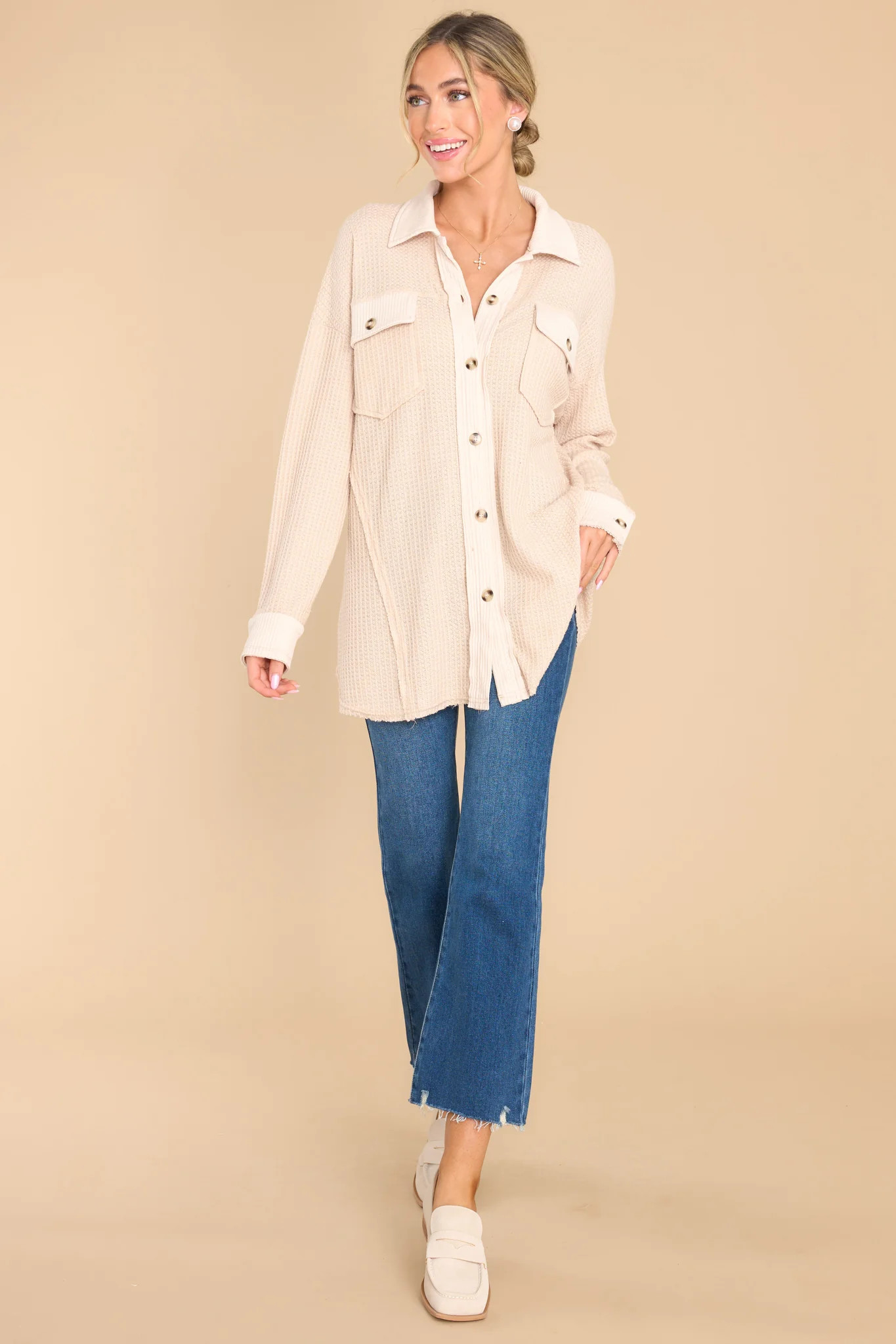 Where I Belong Natural Top | Red Dress 