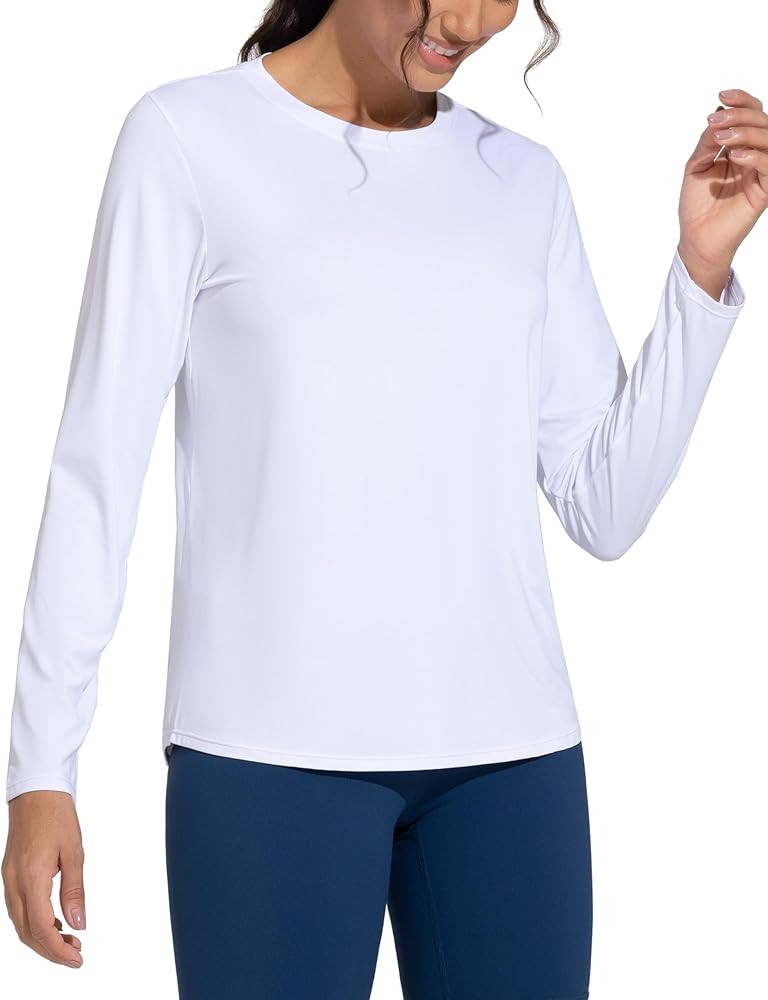 THE GYM PEOPLE Women's Ultra Soft Long Sleeve Workout Shirts Basic Crewneck Athletic Running Tops | Amazon (US)