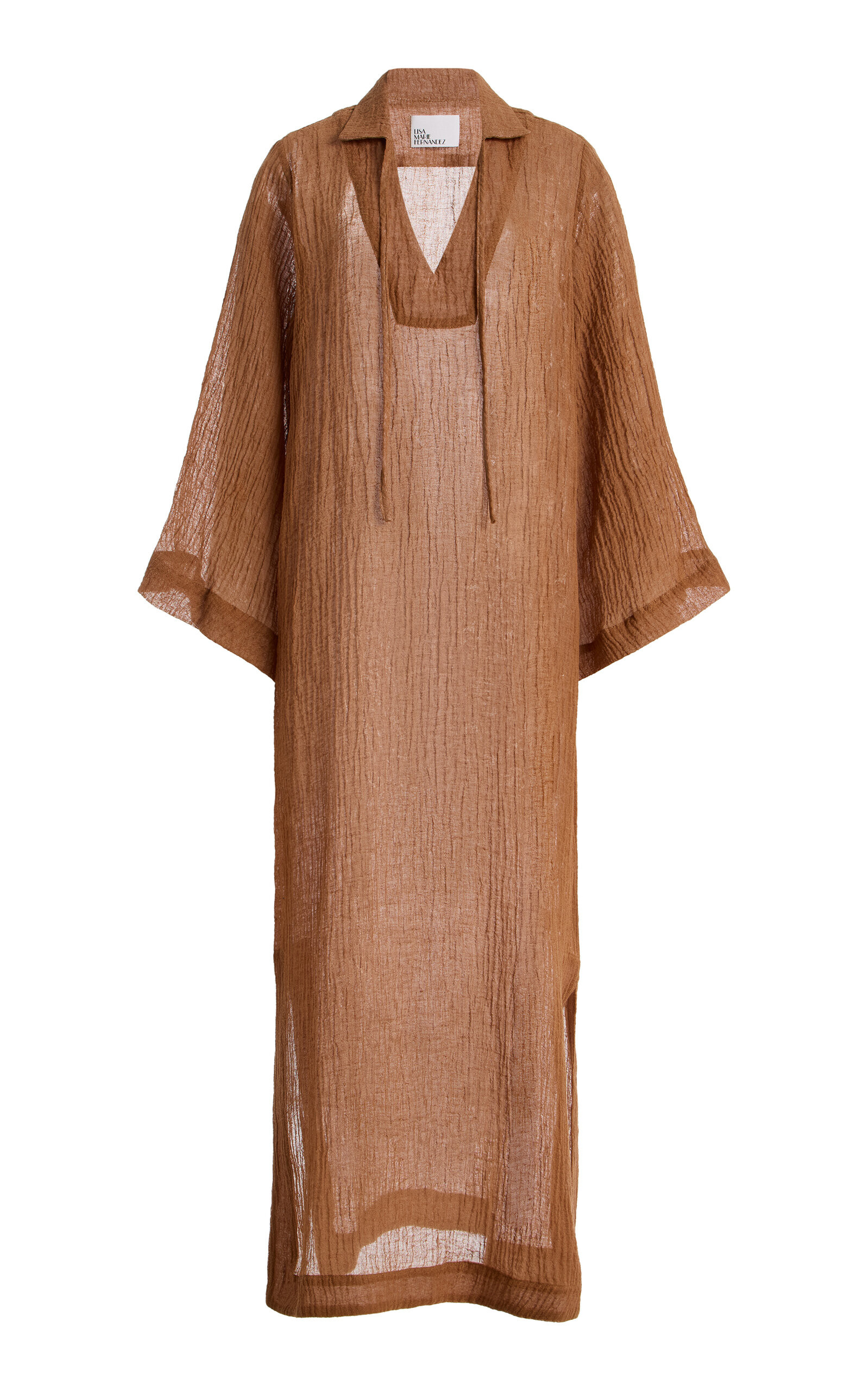 Linen-Blend Gauze Tunic Caftan | Moda Operandi (Global)