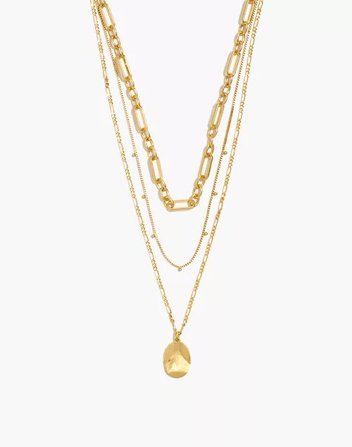 Discus Pendant Chain Necklace Set | Madewell