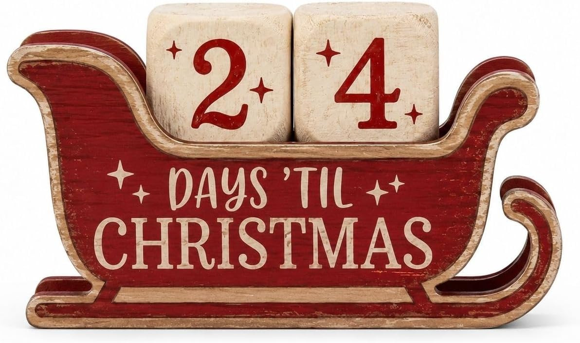 Christmas Decorations Indoor, 4pcs Christmas Countdown Home Decor | Amazon (US)