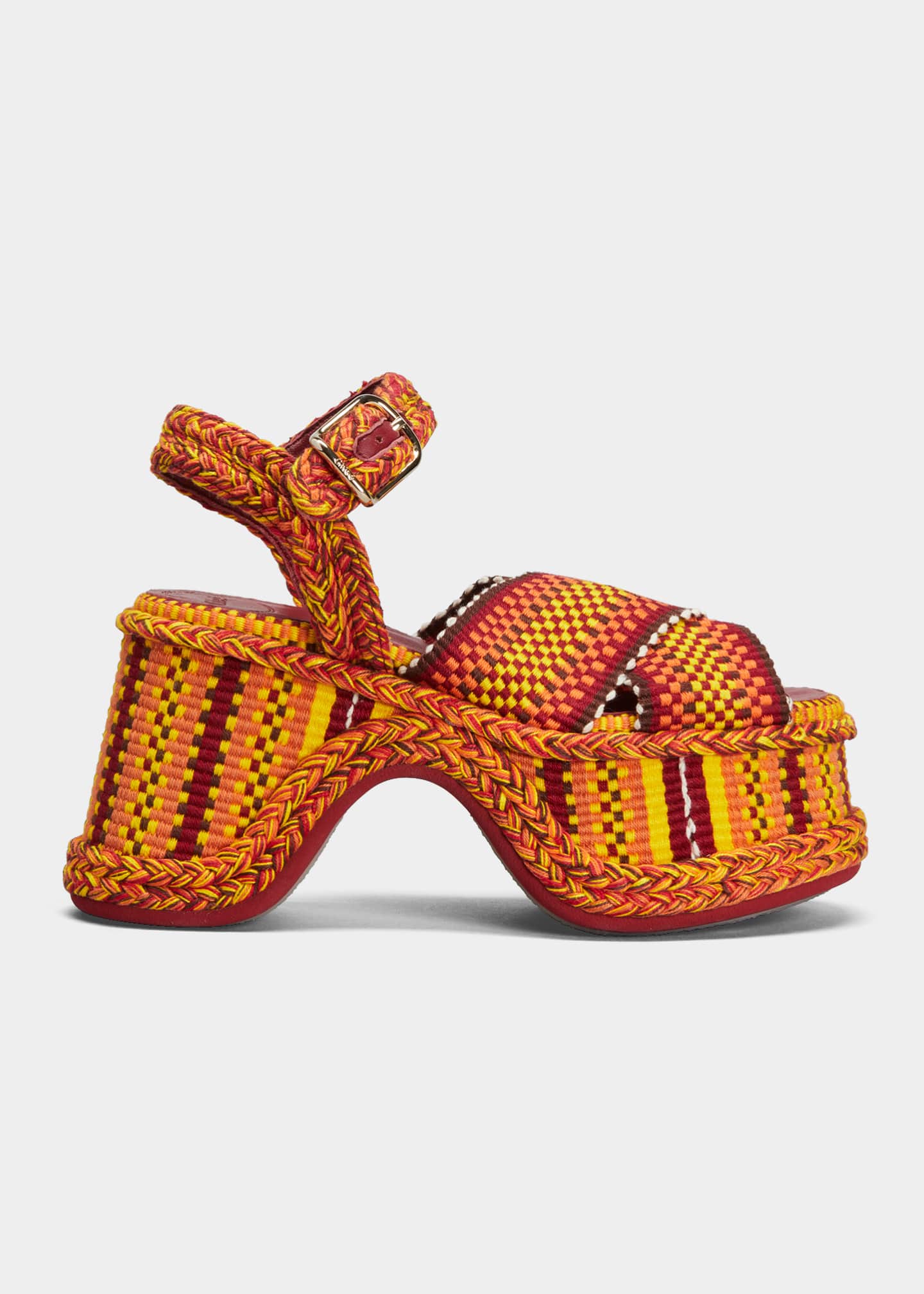 Meril Woven Cotton Ankle-Strap Sandals | Bergdorf Goodman
