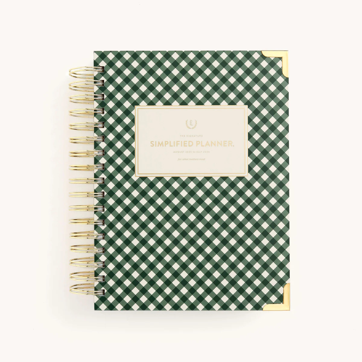 2025-2026 Spiral Daily Simplified Planner - Camp Gingham | Simplified
