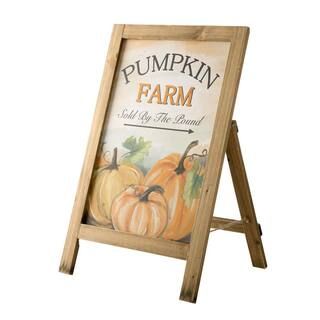 Glitzhome 24 in. H Fall Wooden Porch Sign / Standing Decor-2005600005 - The Home Depot | The Home Depot