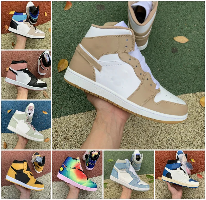 2022 Mens Basketball Shoes 1s University Blue Chicago Twist Dark Mocha Unt Patent Turbo Green Jum... | DHGate